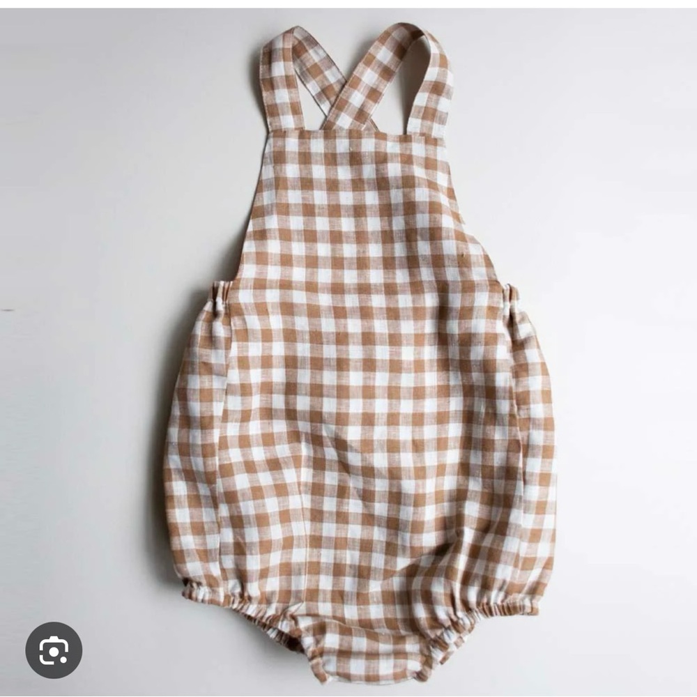 NWT Gingham romper. 100% organic cotton